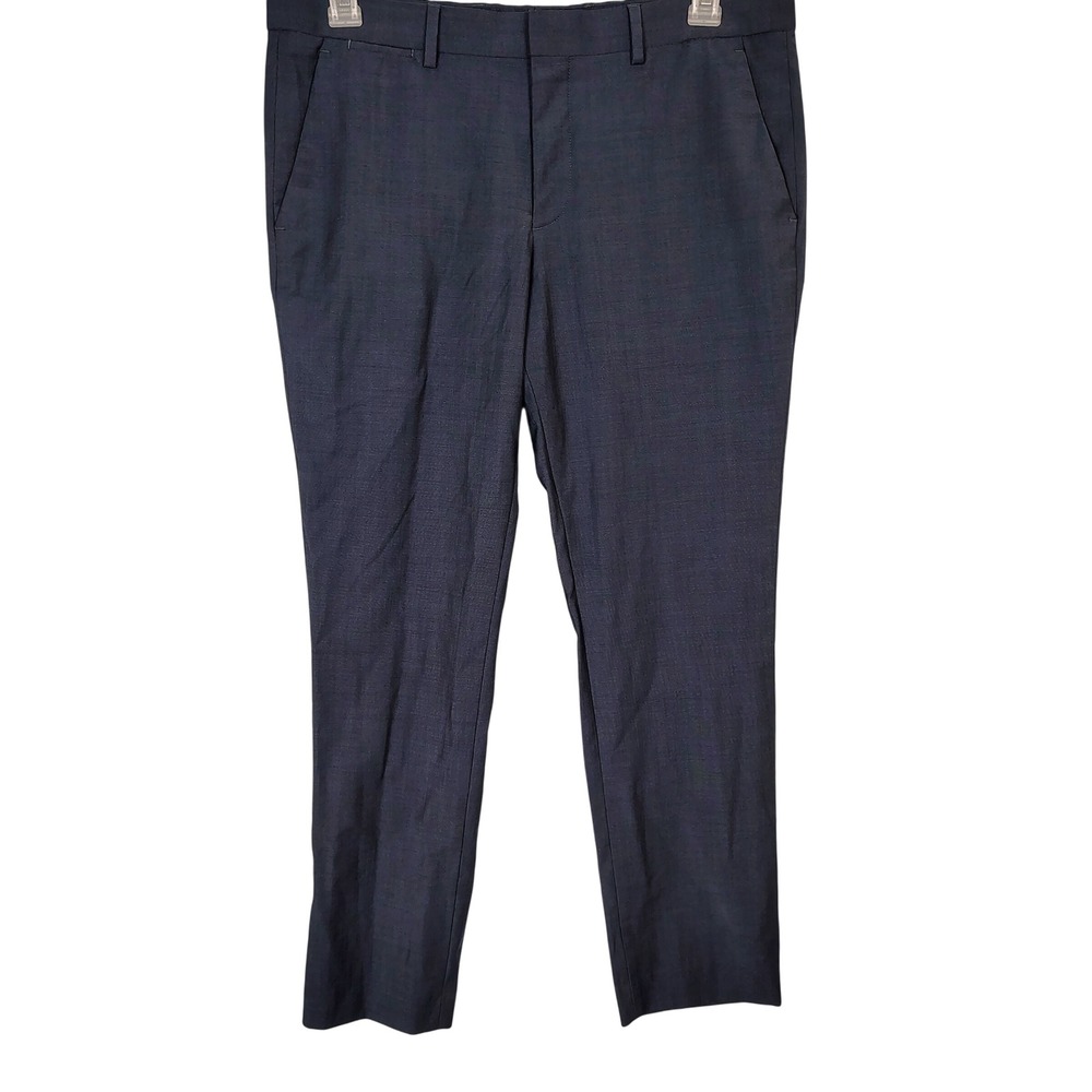 Express Innovator Mens Dress Pants 32x30 Charcoal Gray Wool Blend Slim Fit 32/30